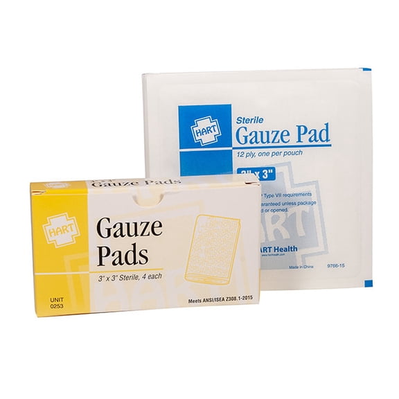 HART Health Gauze Pads, 4/Box