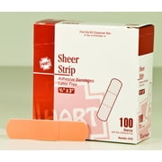 HART Health  Sheer Adhesive Bandage Strip, 1" x 3", 100/Box