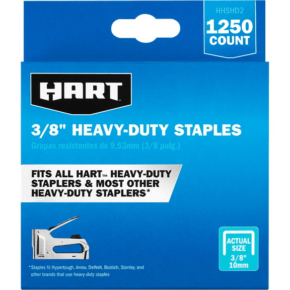 HART Heavy Duty 3/8 inch Staples (1,250ct), New Condition