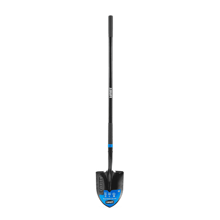 HART Heavy-Duty Steel Digging Shovel with Fiberglass Handle and Anti Slip Step Tread