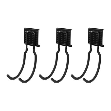 HART Large J Hooks 3-Hook Bundle Garage Storage Rail