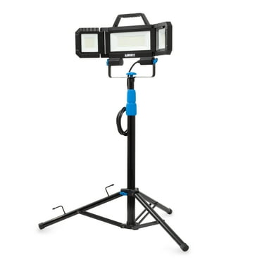 HART Multi-Directional LED 3-Head 7000 Lumen Work Light with Tripod, Adjustable, 7000 Lumens