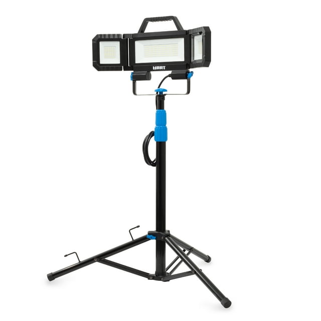 HART MultiDirectional LED 3Head 7000 Lumen Work Light with Tripod