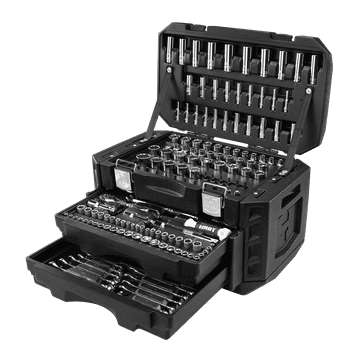 HART Multiple Drive 270-Piece Mechanics Tool Set, Chrome Finish