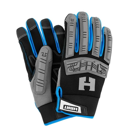 HART Pro Impact Work Gloves, 5-Finger Touchscreen Capable Safety Glove, Medium