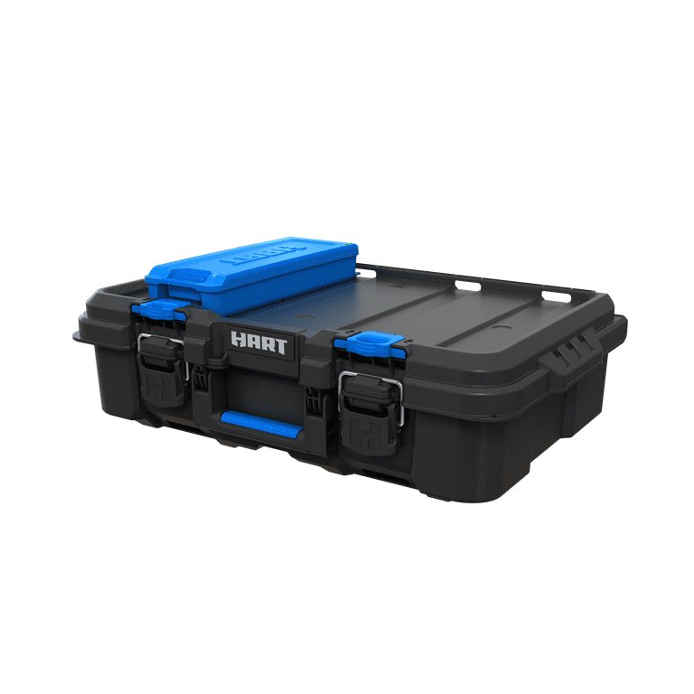 HART Stack System Tool Box with Small Blue Organizer & Dividers