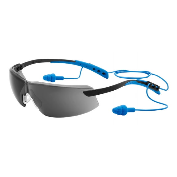 HART Tinted Outdoor Safety Eye Glasses and Ear Protection Kit, Personal Protection Equipment
