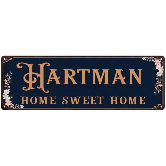 HARTMAN Home Sweet Home Victorian Look 8x24 Metal Sign 108240046717