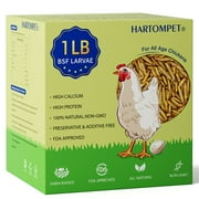 HARTOMPET 5LB Dried Black Soldier Fly Larvae,Non-GMO & Nutrient-Packed Chicken Feed, Rich in Calcium
