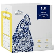 HARTOMPET 1LB Dried Black Soldier Fly Larvae Chicken Feed – Natural High-Calcium Poultry Supplement