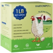 HARTOMPET 5LB Dried Black Soldier Fly Larvae, Non-GMO & Rich Calcium, Strong Hen Egg Production