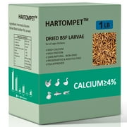 HARTOMPET 1LB Premium Dried Black Soldier Fly Larvae - 85X Calcium, Non-GMO Treat for Poultry Health