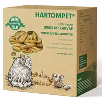 HARTOMPET 5LB Premium Dried BSF Larvae - High Calcium, High-Protein for Hens Nutrition, Top Grade