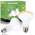 HARTOMPET 75W E26 Reptile Heat Lamp Bulbs, R63 Upgraded UVA Basking