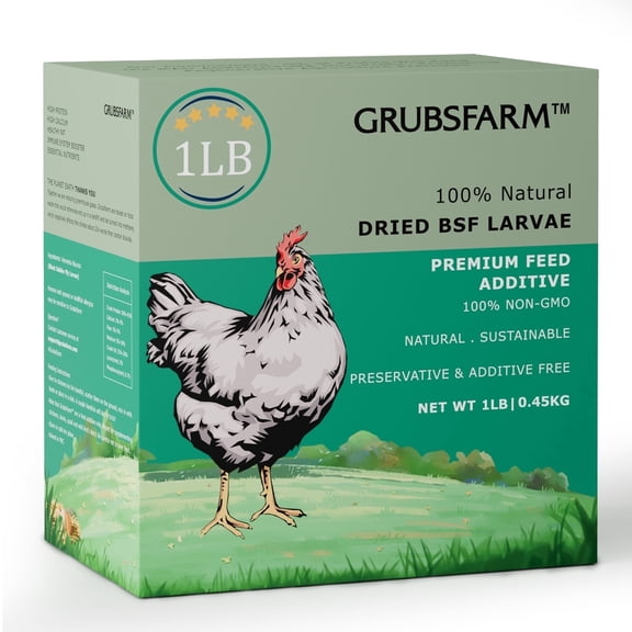 HARTOMPET Premium BSF Larvae for Chickens 1LB Box – Superior to Mealworms, 85x Calcium, High Protein, Non-GMO Chicken Treats