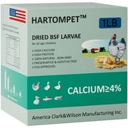 HARTOMPET Premium Dried Black Soldier Fly Larvae for Chickens 1LB - Molting & Laying Hens Supplement