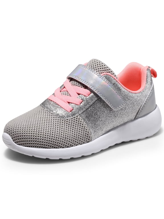 Girls Glitter Sneakers Slip-on Athletic Tennis Shoes for Boys Toddler Little/Big Kids