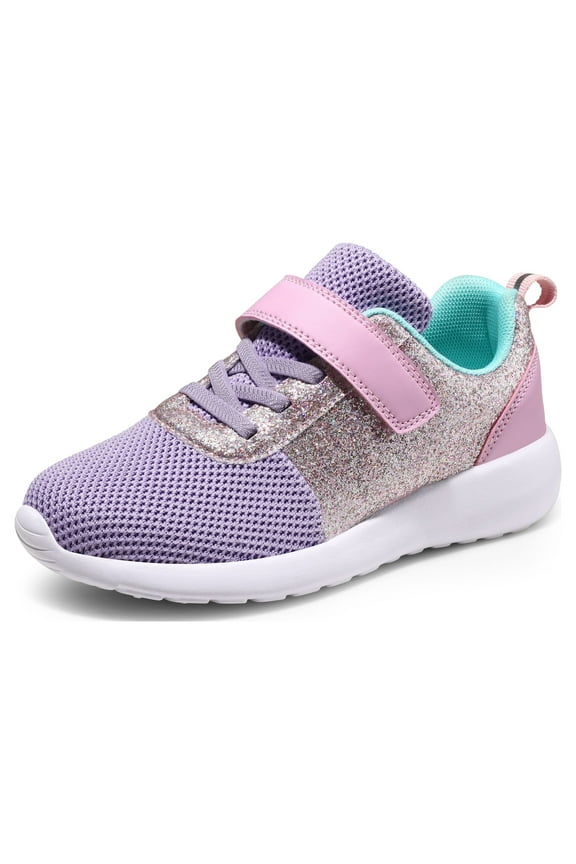 Girls Glitter Sneakers Slip-on Athletic Tennis Shoes for Boys Toddler Little/Big Kids