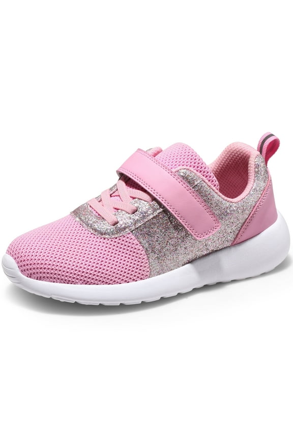 Girls Glitter Sneakers Slip-on Athletic Tennis Shoes for Boys Toddler Little/Big Kids