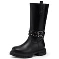 thumbnail image 1 of HARVEST LAND Girls Knee High Boots Fashion Glitter Black Boots for Toddler Little Kids Fall Winter, 1 of 11
