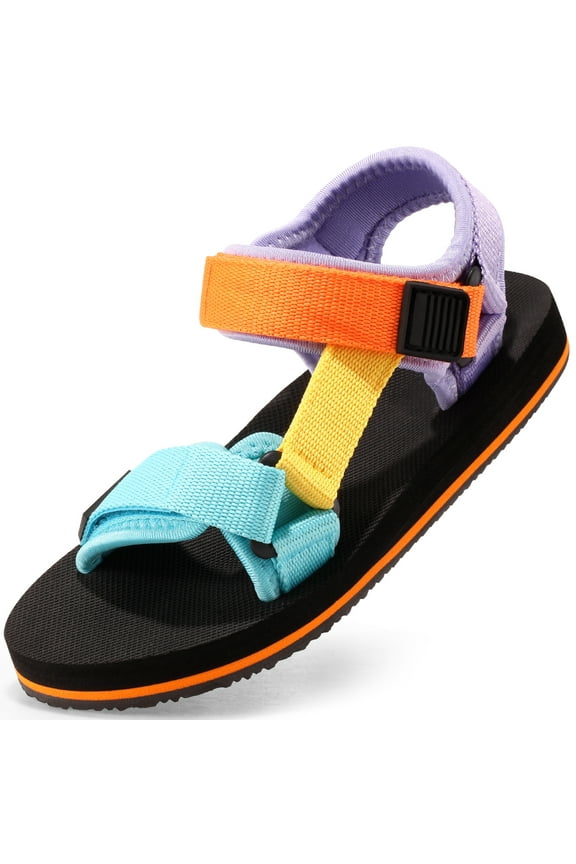 Girls Beach Sandals with Adjustable Straps Little Kids Water Sandals for Athletic Summer Outdoor