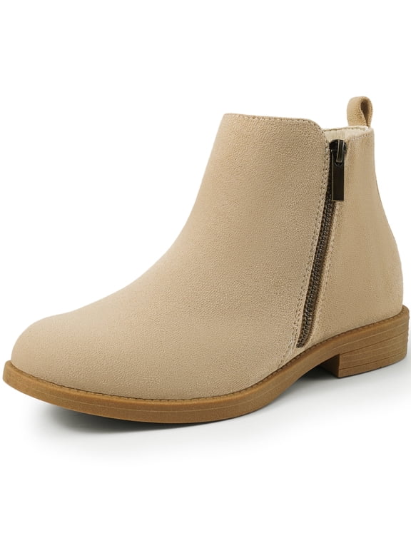 Women Chelsea Boots Comfortable Ankle Flat Booties for Ladies Fall Winter