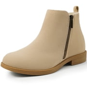 HARVEST LAND Women Chelsea Boots Comfortable Ankle Flat Booties for Ladies Fall Winter