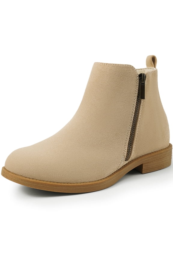 Women Chelsea Boots Comfortable Ankle Flat Booties for Ladies Fall Winter
