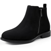 HARVEST LAND Women Chelsea Boots Zip up Short Ankle Flat Booties for Female Fall Winter