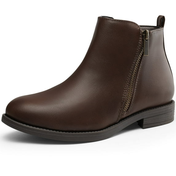 HARVEST LAND Women Chelsea Boots Comfortable Ankle Flat Booties for Ladies Fall Winter