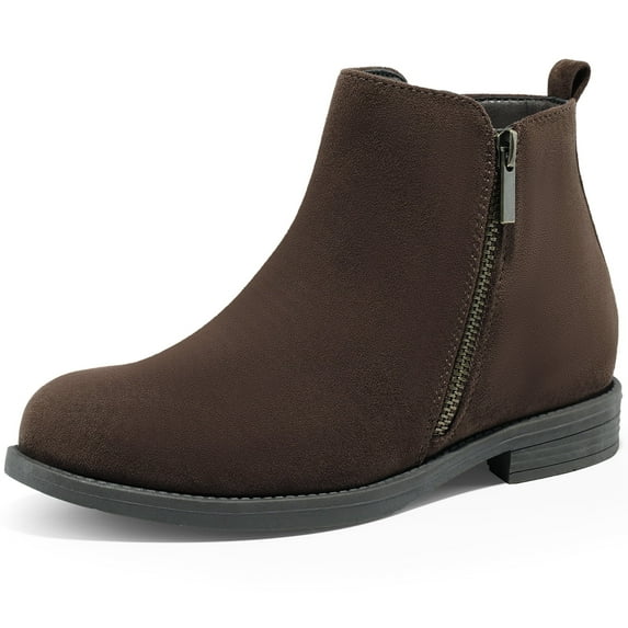 HARVEST LAND Women Chelsea Boots Comfortable Ankle Flat Booties for Ladies Fall Winter