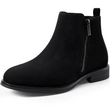 HARVEST LAND Women Chelsea Boots Zip up Short Ankle Flat Booties for Female Fall Winter