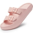 thumbnail image 1 of HARVEST LAND Women Slides Sandals Adjustable Double Buckles Cloud Sandals for Women Summer Beach, 1 of 11