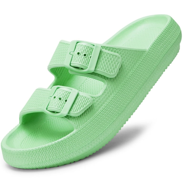 HARVEST LAND Women Slides Sandals Adjustable Double Buckles  display picture 3