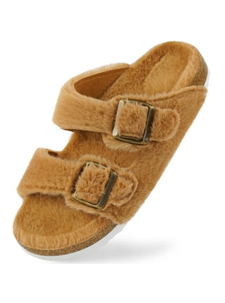 Womens Footbed Sandals in Womens Sandals Gray Walmart