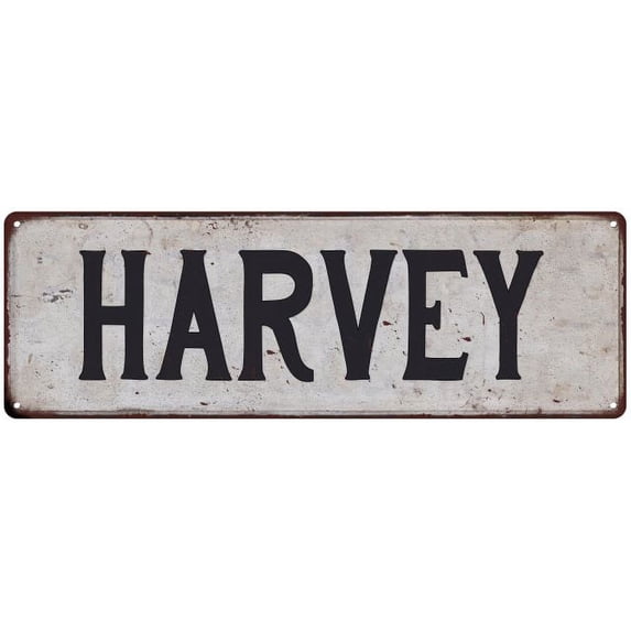 HARVEY Vintage Look Gift Rustic Chic Metal Sign 6x18 206180036437