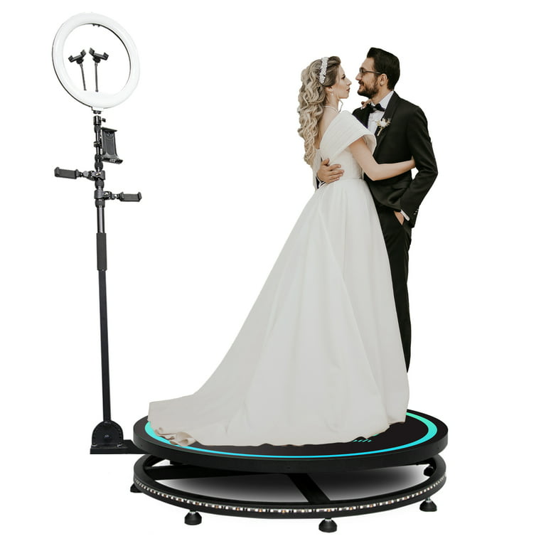  360 Photo Booth Selfie Platform with Slow Motion Portable 360  Video Spin Camera for Parties with Free Logo : Electronics