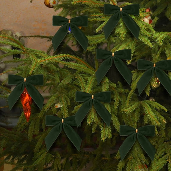 HASACHYL 24pcs Burgundy Small Velvet Christmas Bows For Christmas Tree Wreath Gift Wrap Crafts Wedding Party Bows For Snack Bags Baking Candy Bags Home Decoration