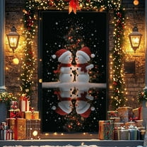 HASACHYL Christmas Door Curtain Decoration Door Cover Christmas Scene Layout Background