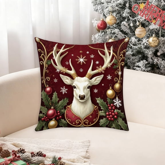 HASACHYL Christmas Pillow Cover Festival Decoration Sofa Decoration Linen Pillow