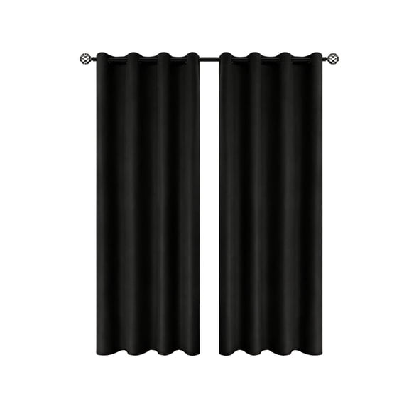 HASACHYL Polyester Blackout Curtains - Pongee Laminated Light Blocking Curtains, Perforated Style for Bedroom, Heat Insulating