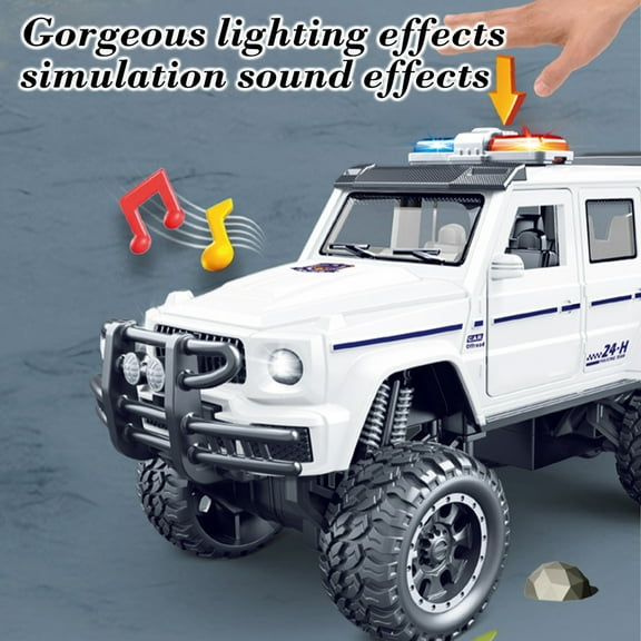 HASACHYL Simulation Sound And Light 110 Polices Car Off-road Special Polices Car Guard Car Children Boy Toy Car Model