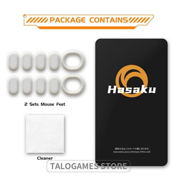 HASAKU ICE Version Mouse Feet Mouse Skates for Logitech G102 / G203 Gaming Mouse, 2Sets