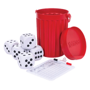 Giant Yahtzee   5 Giant Foam Dice, Shaker Bucket, and Classic Dry Erase Scorecard with Marker