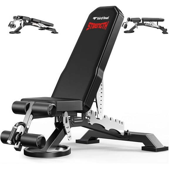 HASIMAN 8 Positions Adjustable Weight Bench with Leg Extension for Full Body Workout, Workout Bench for Home Gym Strength Training with 2000lbs Weight Capacity