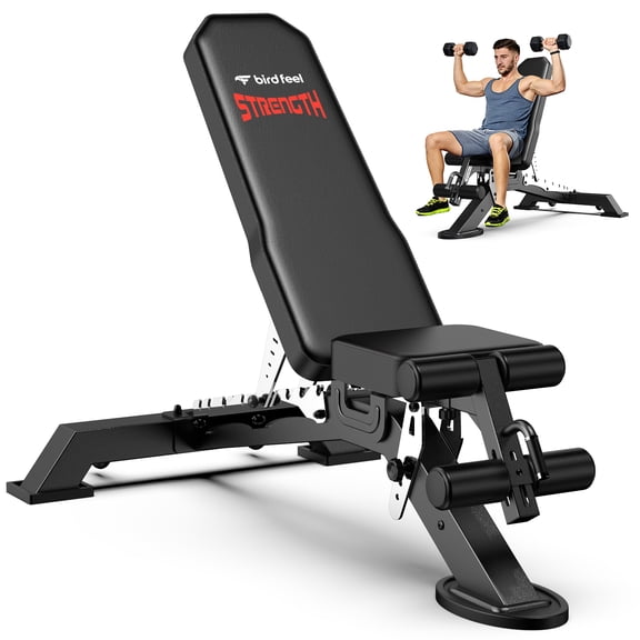 HASIMAN Adjustable Adjustable Commercial Weight Bench, Bench Press Workout Bench for Home Gym Strength Training Decline/Flat/Incline Bench 2000 LBS