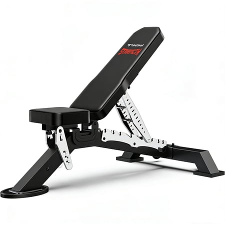 HASIMAN Adjustable Adjustable Commercial Weight Bench, Bench Press Workout Bench for Home Gym Strength Training Decline/Flat/Incline Bench 2000 LBS
