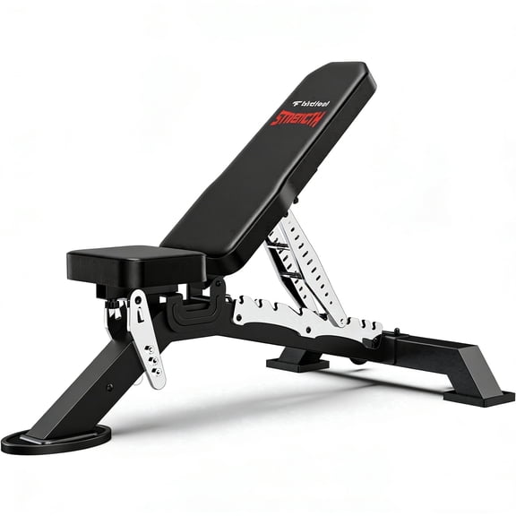HASIMAN Adjustable Adjustable Commercial Weight Bench, Bench Press Workout Bench for Home Gym Strength Training Decline/Flat/Incline Bench 2000 LBS
