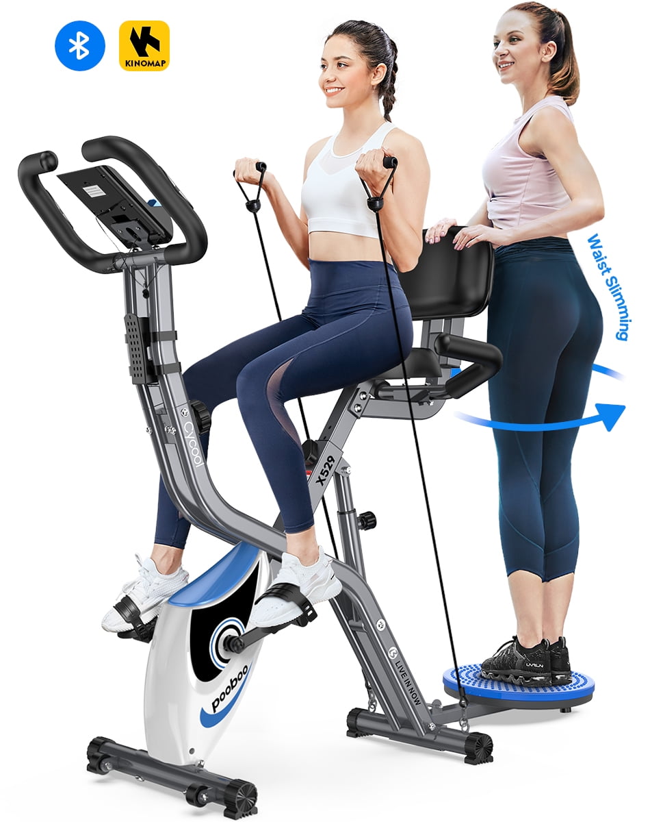 Pooboo Stationary Magnetic Exercise Bike Indoor Workout Bike