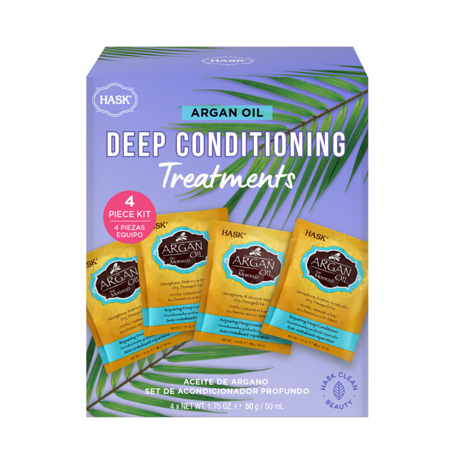 HASK Argan Oil Repairing Deep Conditioner, 4Pack (1.75 oz Each